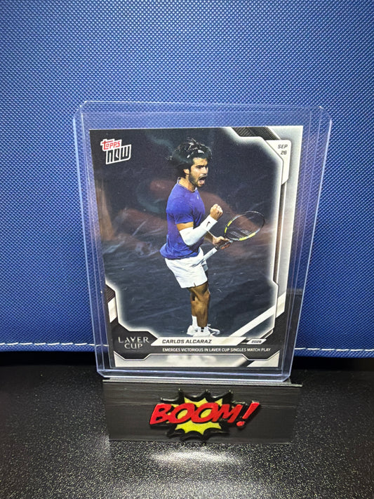 Topps Now Laver Cup Carlos Alcaraz Emerges Victorious in Laver Cup Singles Match Play
